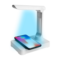 Portable foldable Flexible2 in 1 wireless charging cellphone charger qi UV UVC UV-C sanitizer sterilizer Wand